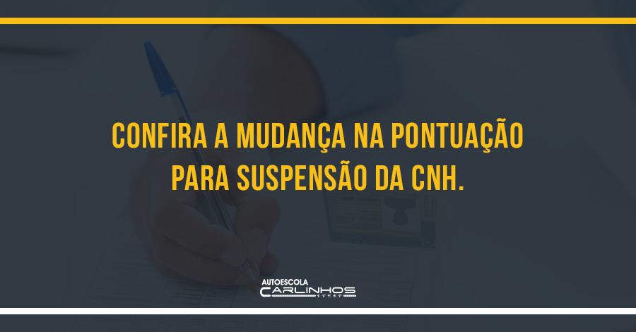 Capa da matéria sobre a mudança na pontuação para suspensão da CNH.